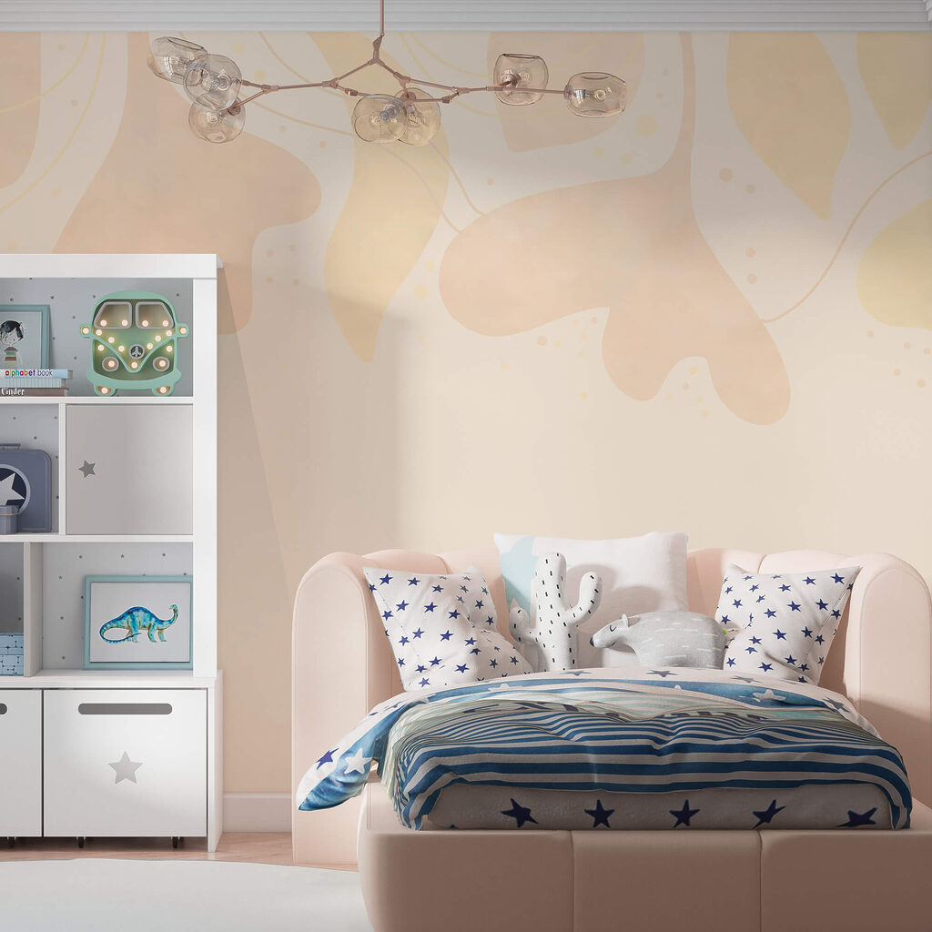 Gentle pastel leaves on soft backdrop Gentle pastel leaves on soft backdrop