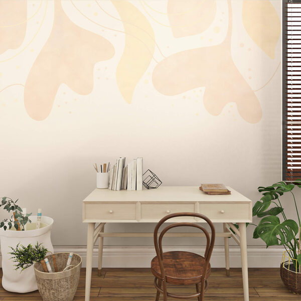 Gentle pastel leaves on soft backdrop Gentle pastel leaves on soft backdrop