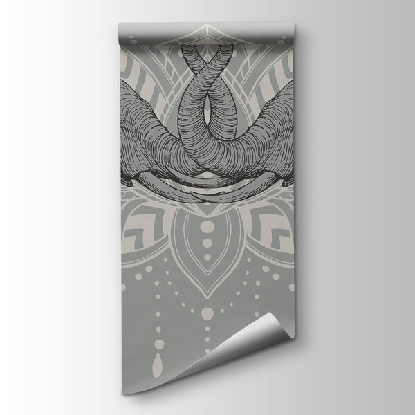 Two elephants with their trunks touching each other Two elephants with their trunks touching each other