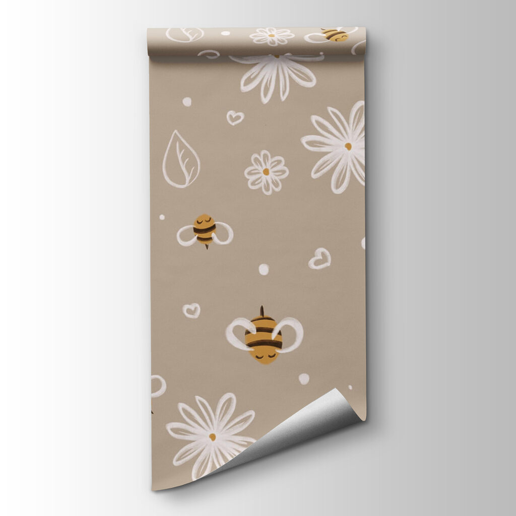 Pattern of bees and flowers Pattern of bees and flowers