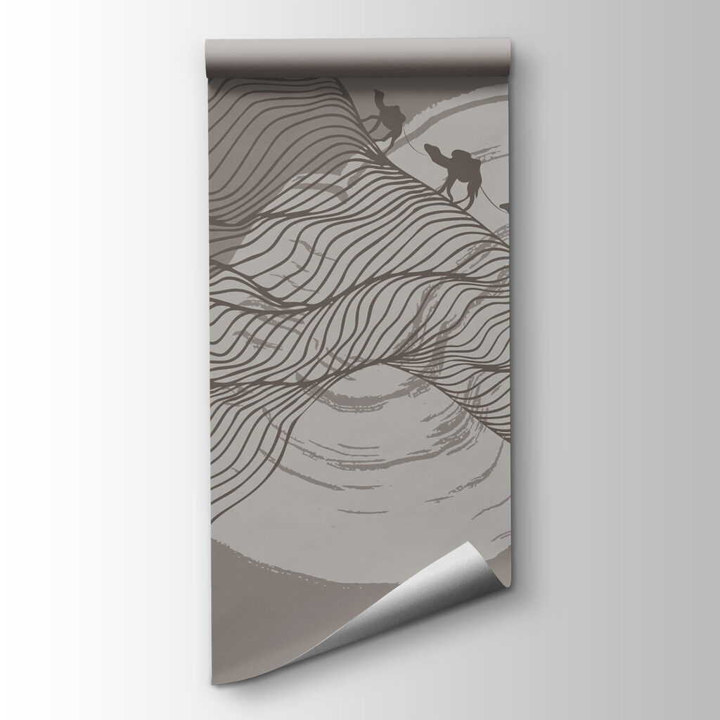 Drawing of a desert landscape