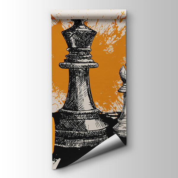 Black and white chess pieces Black and white chess pieces