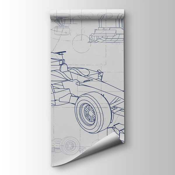Blueprint of a race car Blueprint of a race car