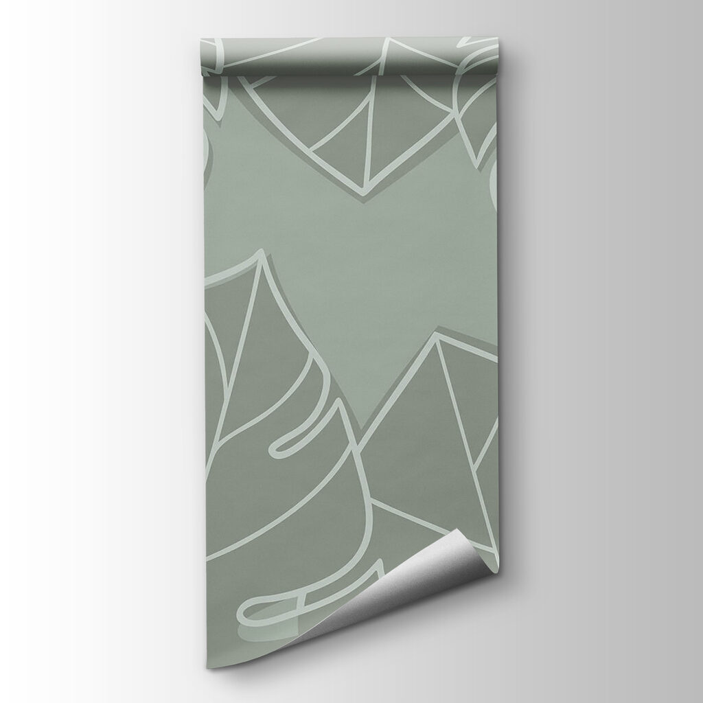 Group of leaves on a gray background Group of leaves on a gray background