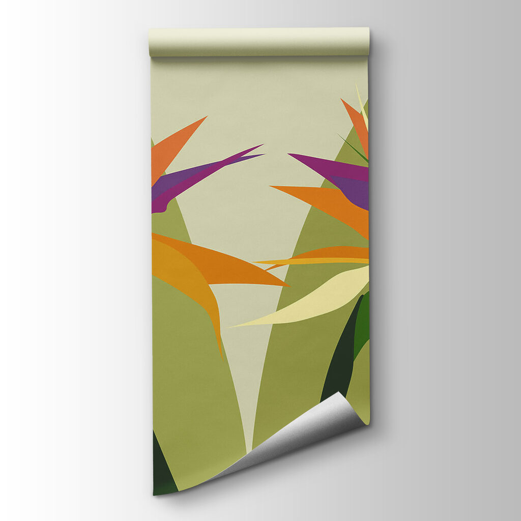 Colorful flowers on green stems Colorful flowers on green stems