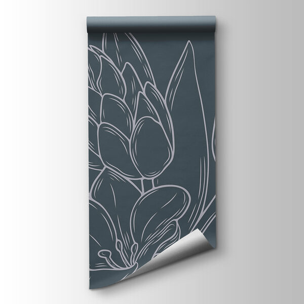 Delicate flowers against a dark background