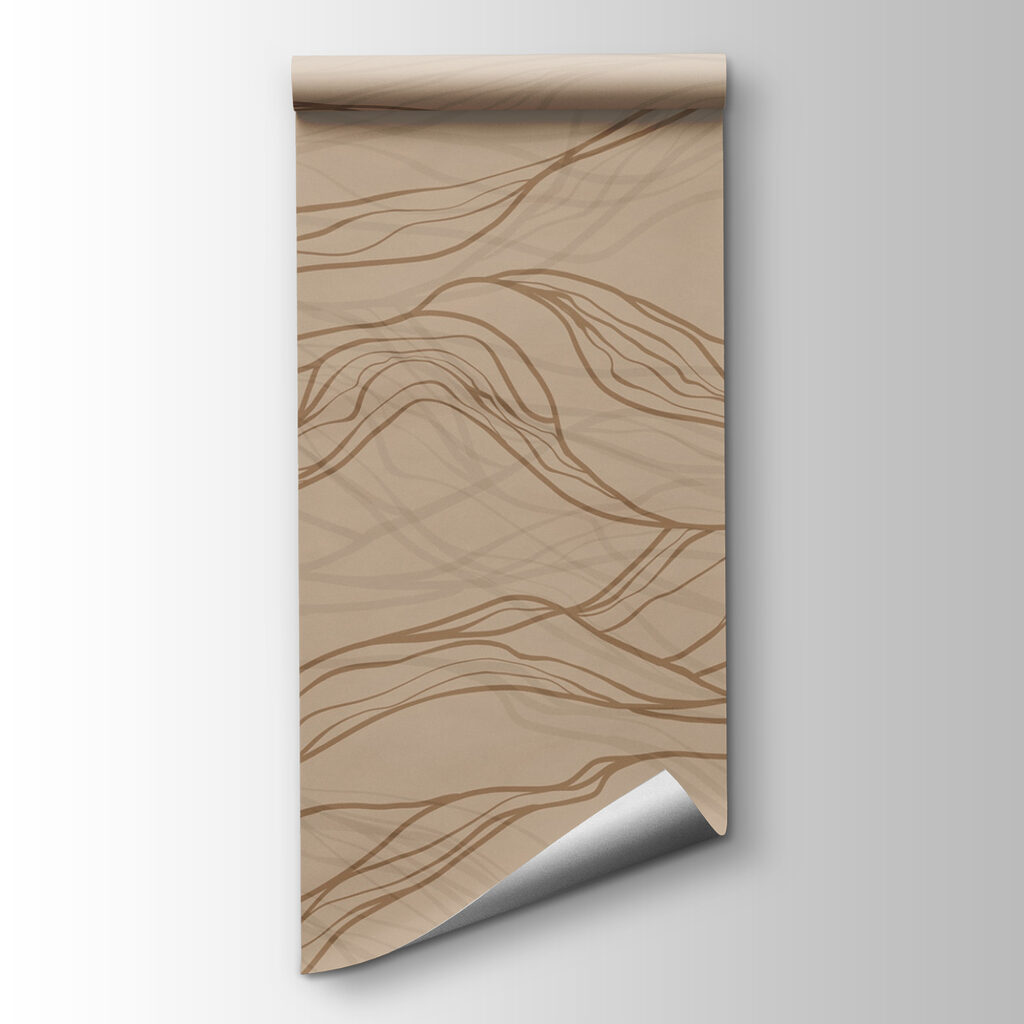 Brown lines on a beige background