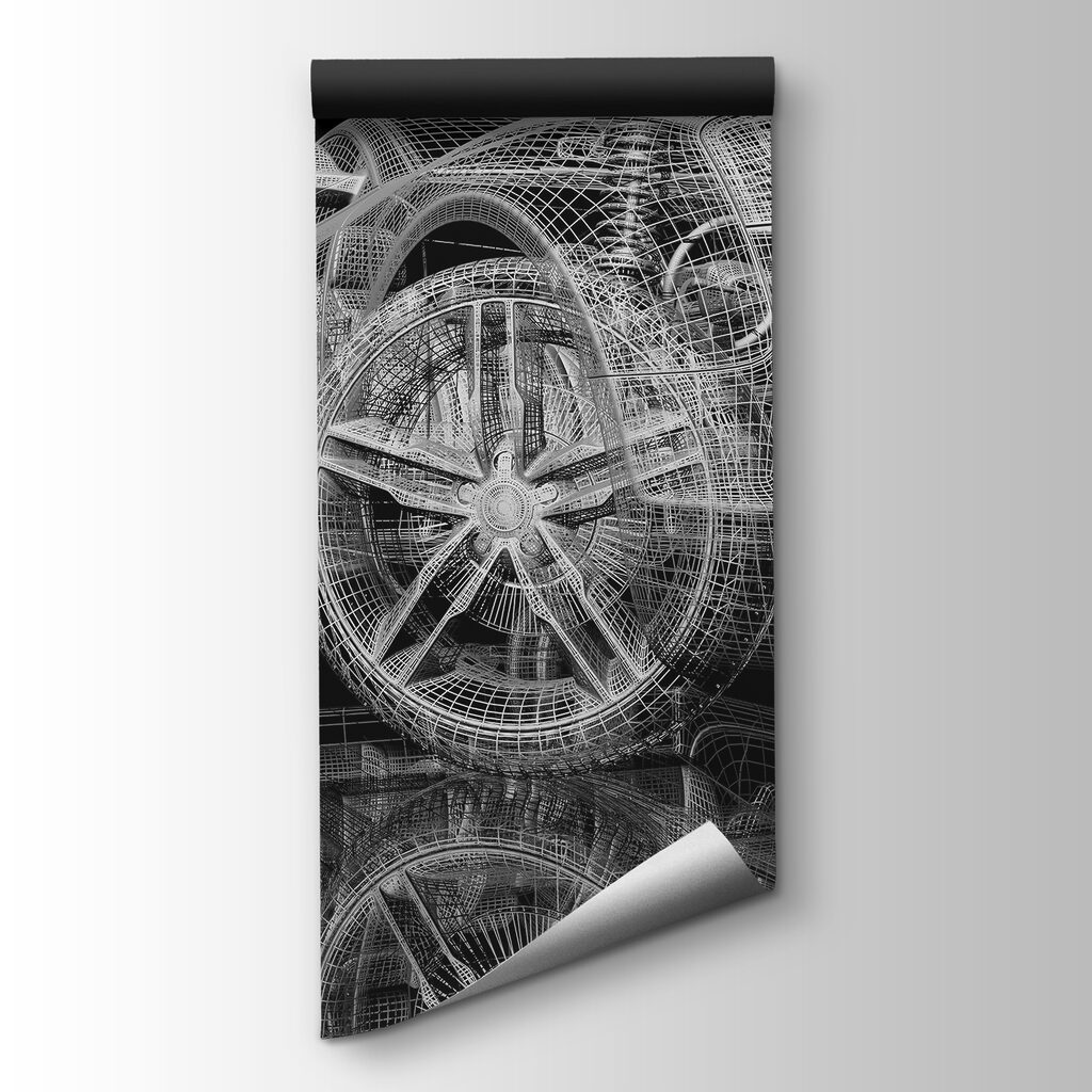 Car model with a wireframe on the front