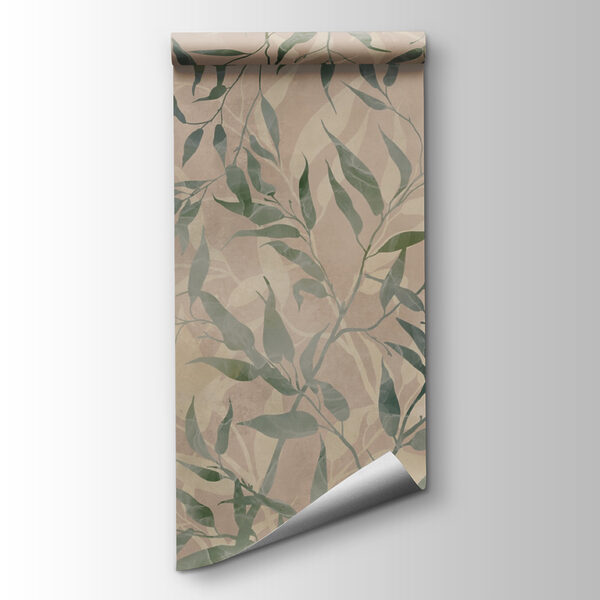 Pattern of leaves on a beige background Pattern of leaves on a beige background