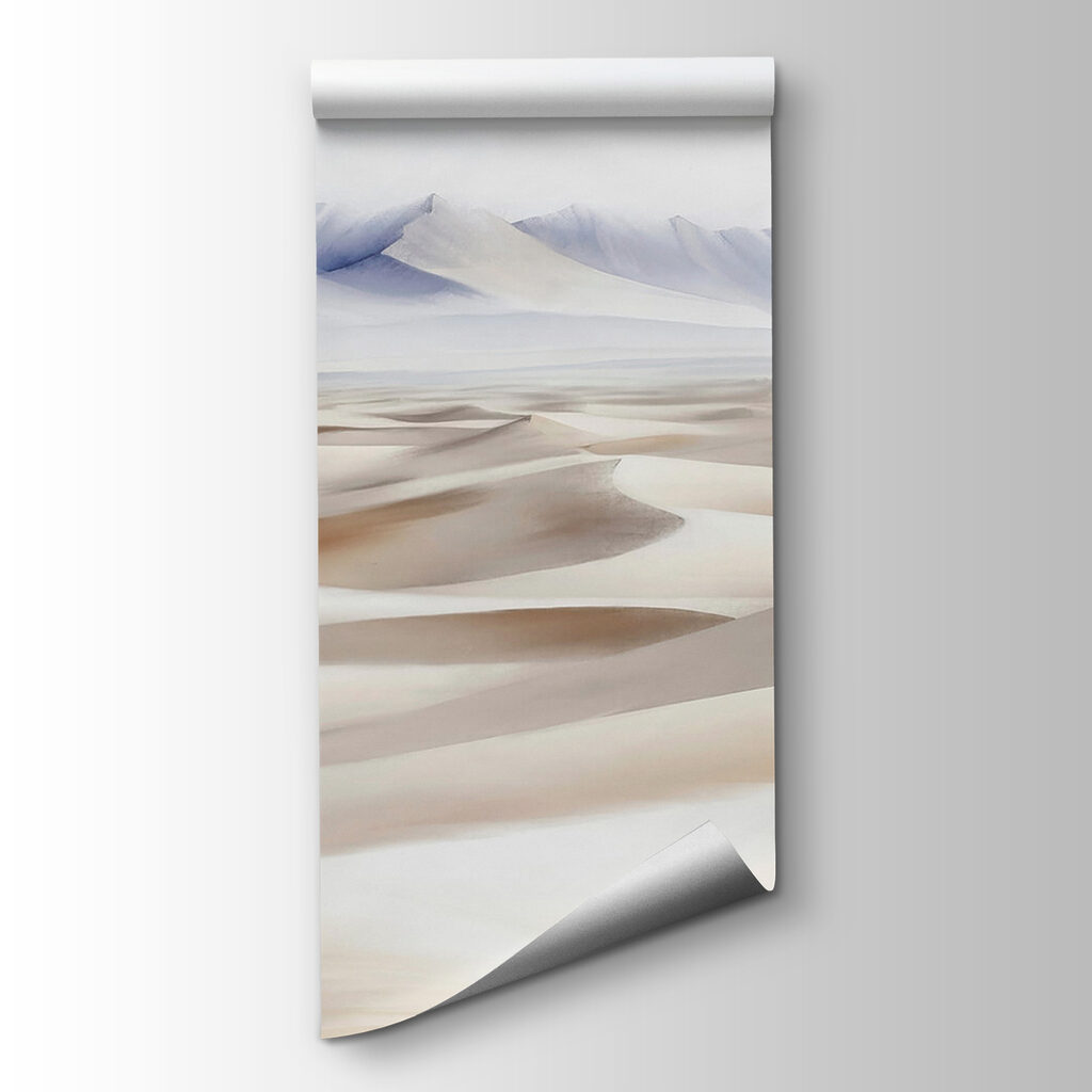 Desert landscape with mountains in the background