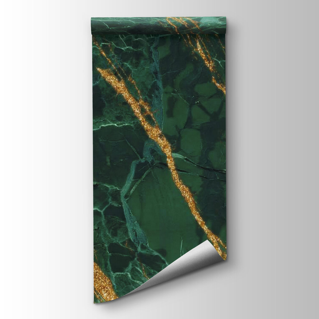 Emerald veins through polished stone Emerald veins through polished stone