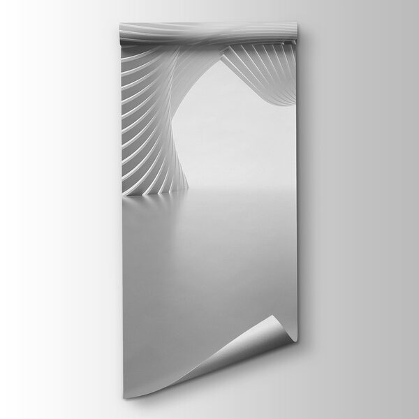 White tunnel with curved lines White tunnel with curved lines