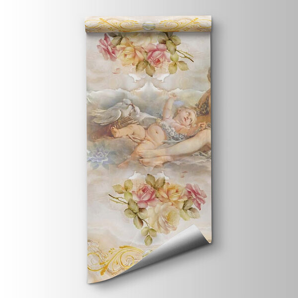 Painting of angels and flowers Painting of angels and flowers