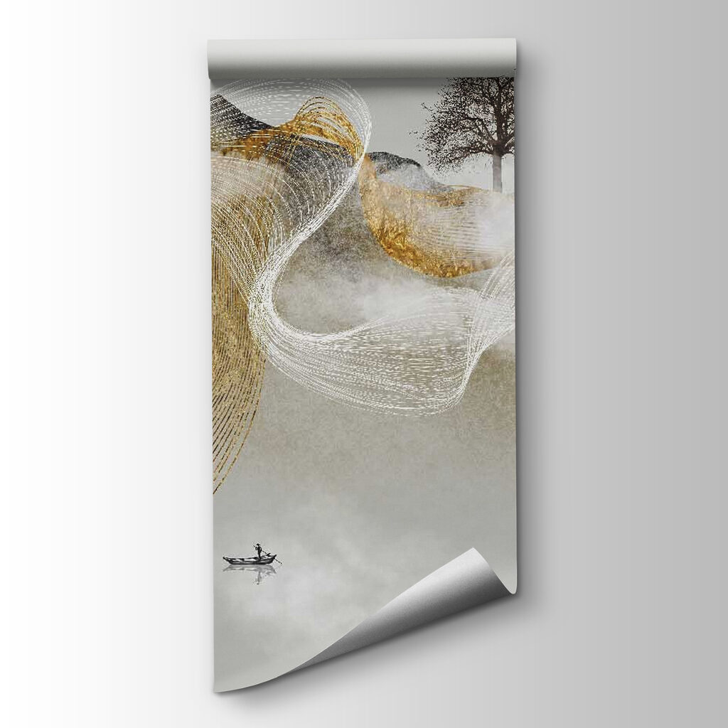 Painting of a tree and clouds Painting of a tree and clouds