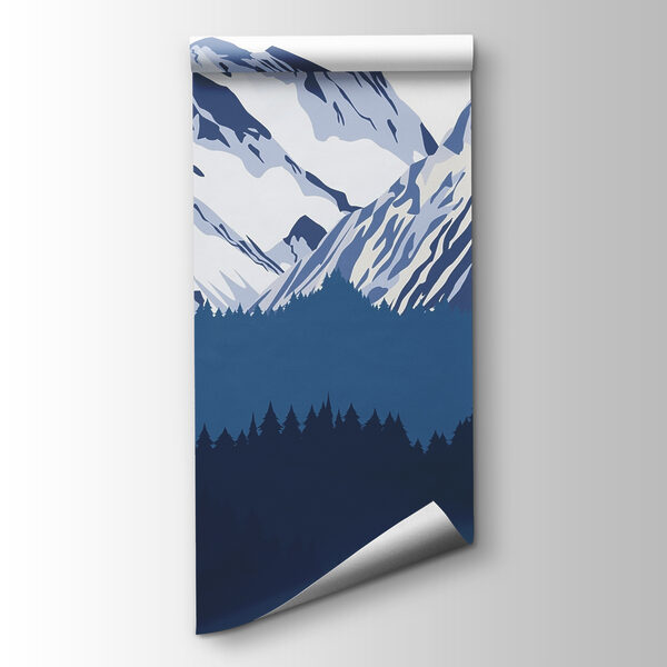 Mountain range with trees