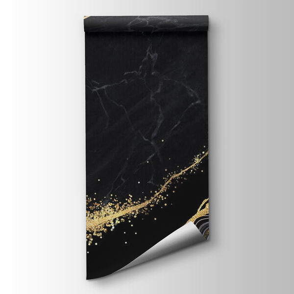 Elegant swirls in midnight and shimmer