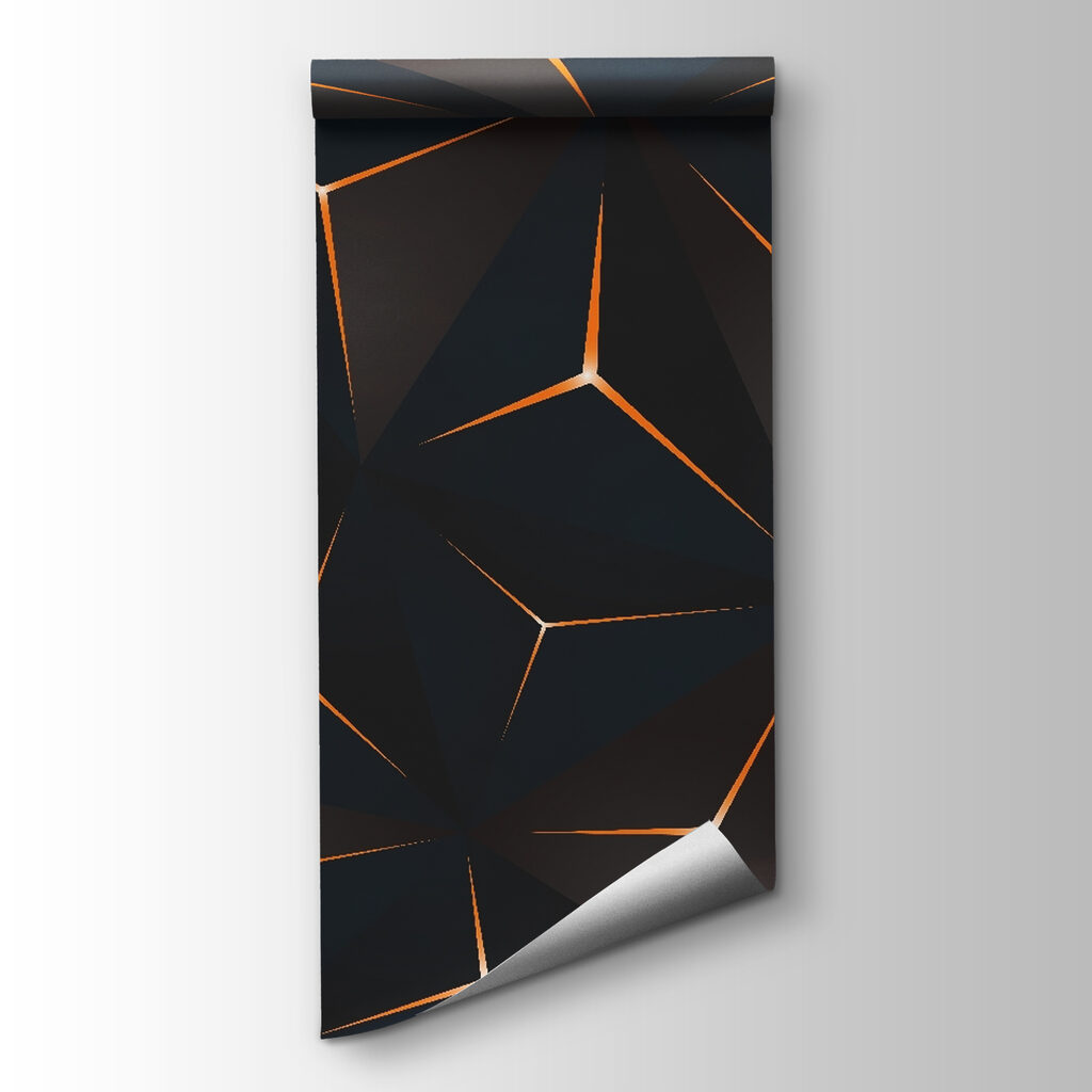 Black and orange triangle pattern