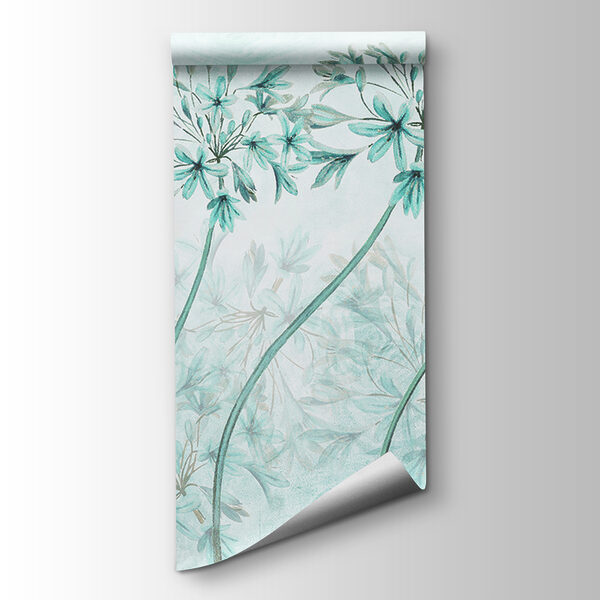 A painting of flowers and butterflies