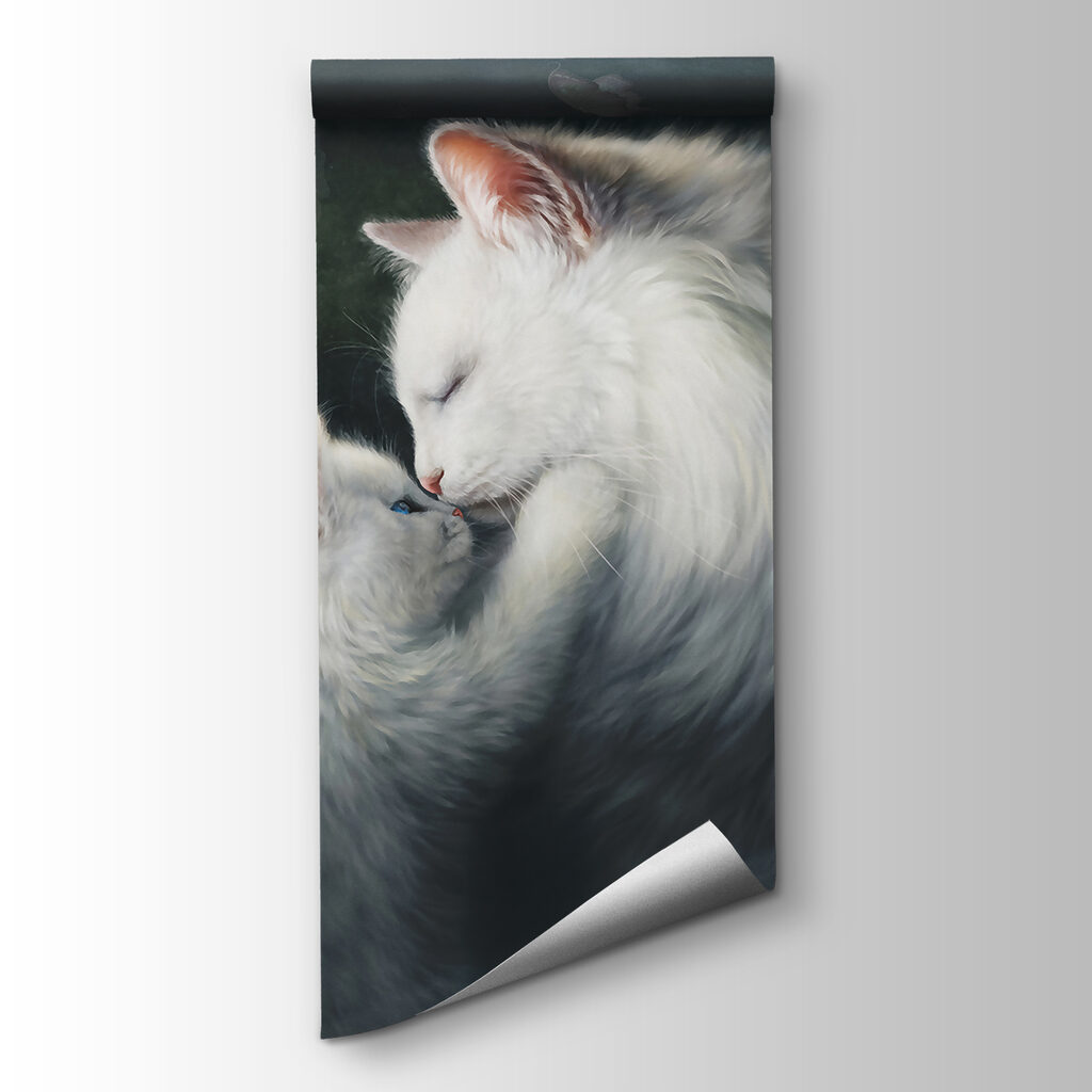 Cat and kitten kissing Cat and kitten kissing