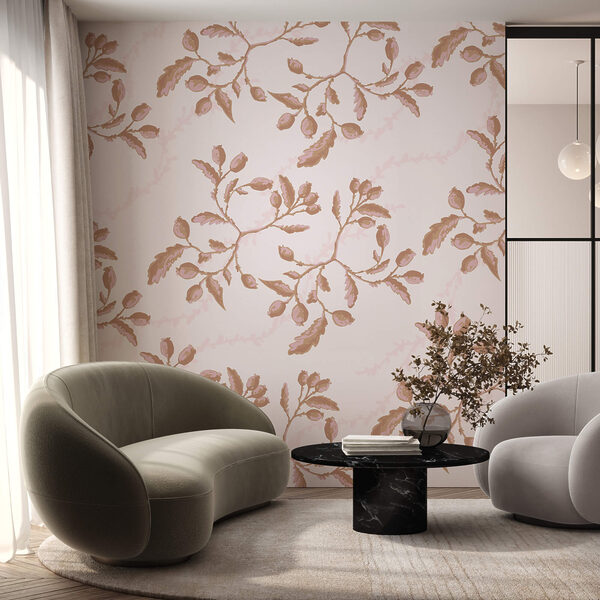 Pattern of leaves and berries