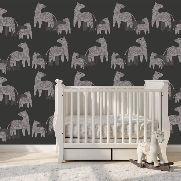 Pattern of horses on a black background Pattern of horses on a black background