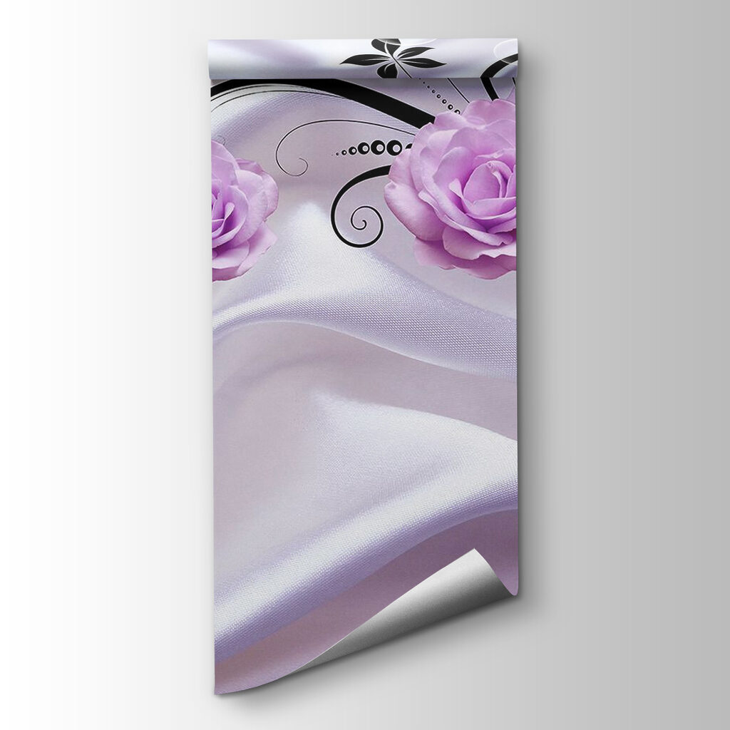 Purple flowers on a white cloth Purple flowers on a white cloth