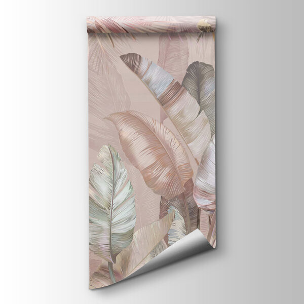 Tropical leaves in soft pastel hues Tropical leaves in soft pastel hues