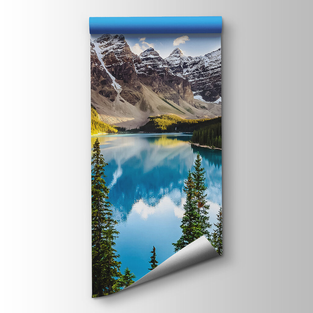 Lake surrounded by trees and mountains