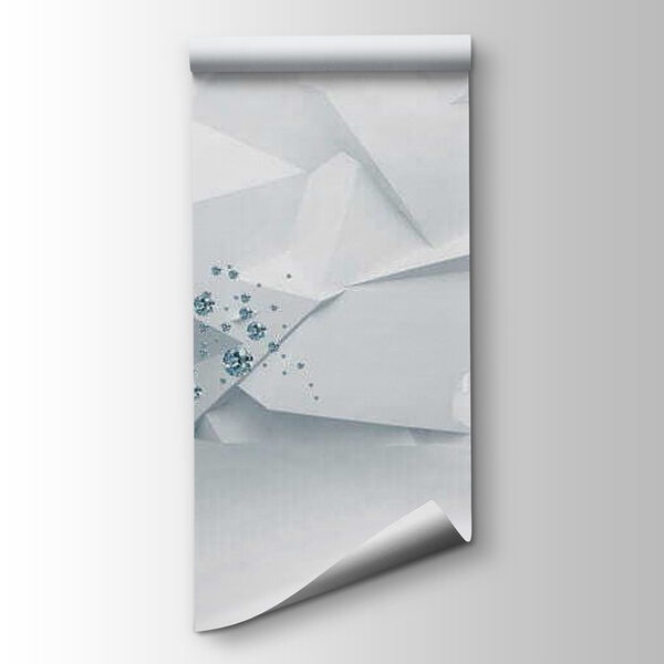 White room with diamonds and a white wall White room with diamonds and a white wall