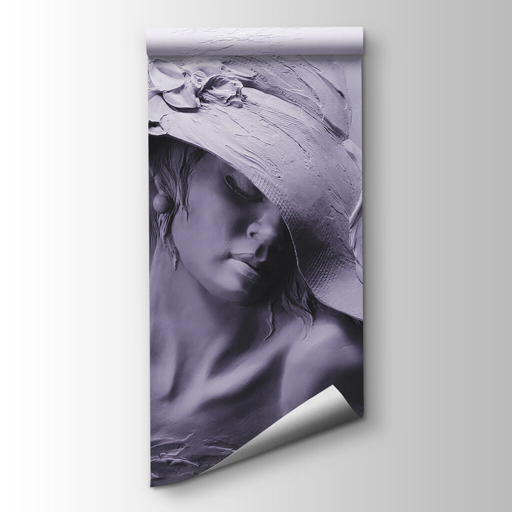 A sculpture of a woman in a hat A sculpture of a woman in a hat