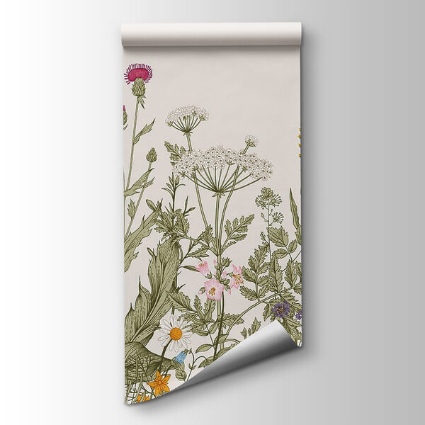 Row of flowers and plants