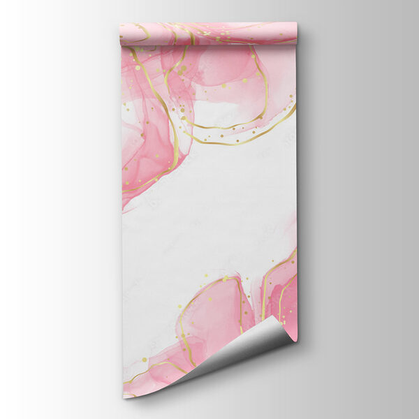 Pink swirls with speckled accents