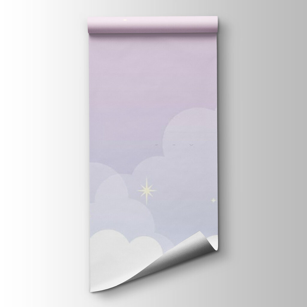 A moon and clouds in the sky