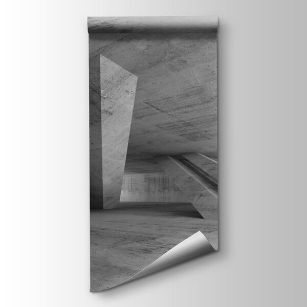 Concrete room with columns