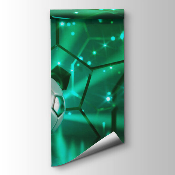 Football ball on a reflective surface