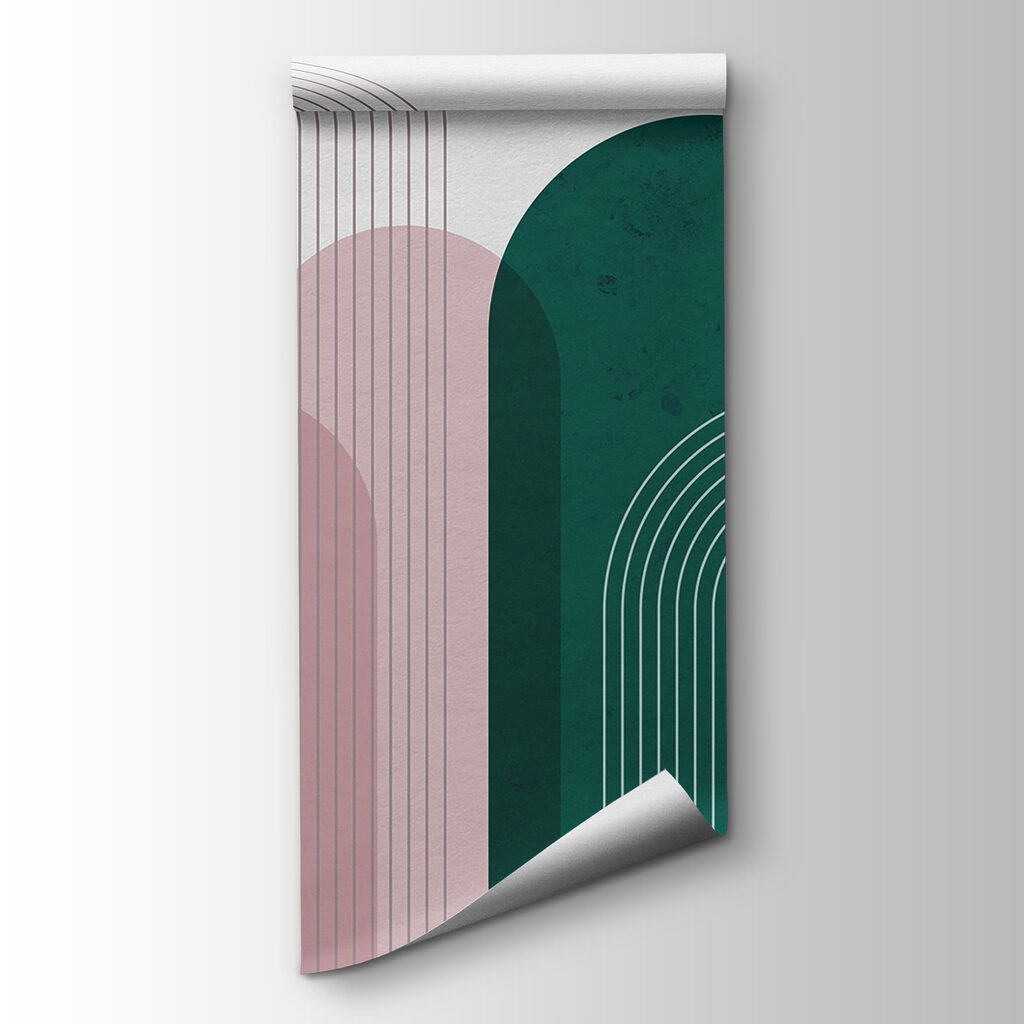 A green and pink art A green and pink art