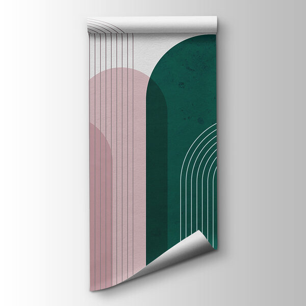 A green and pink art A green and pink art