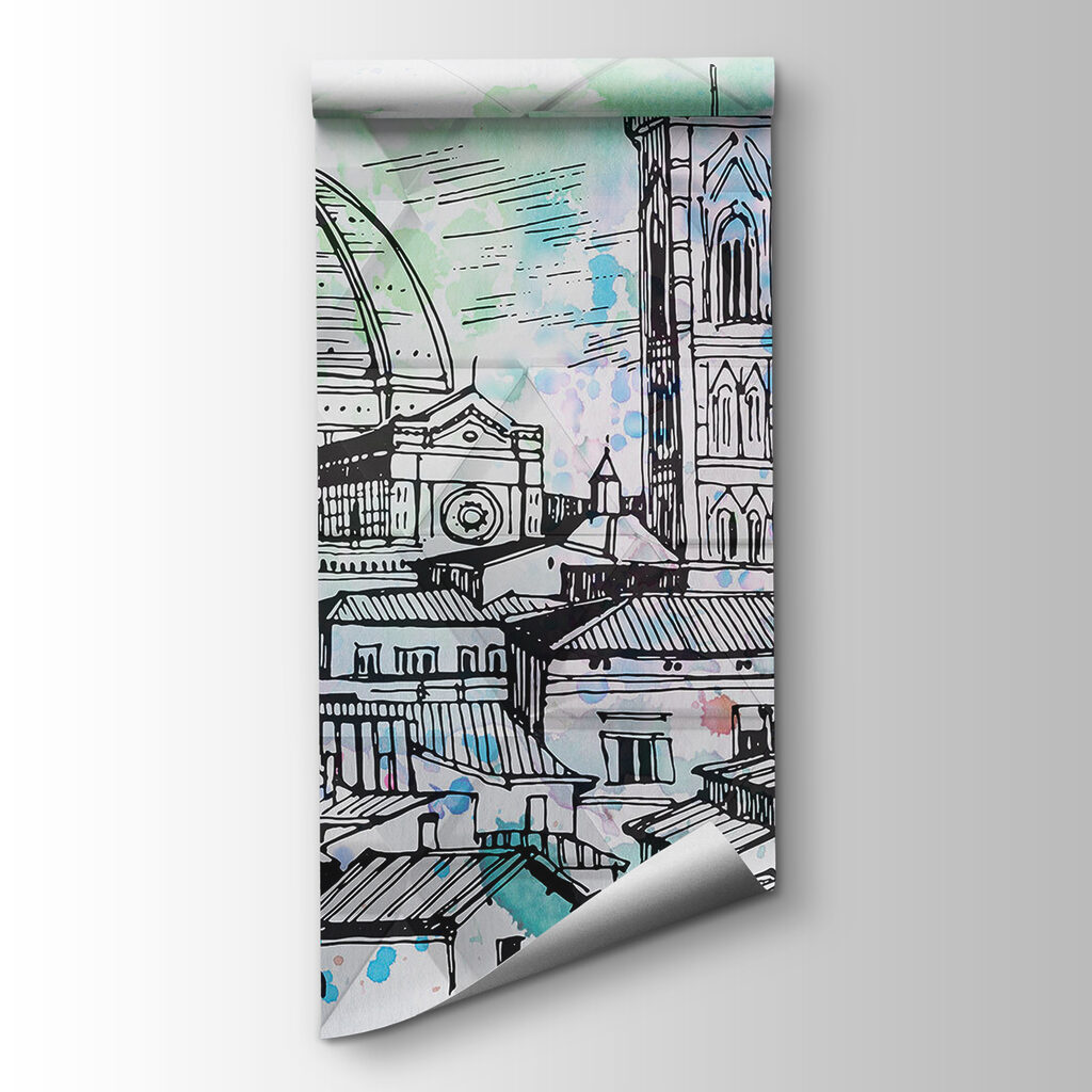 Drawing of a city