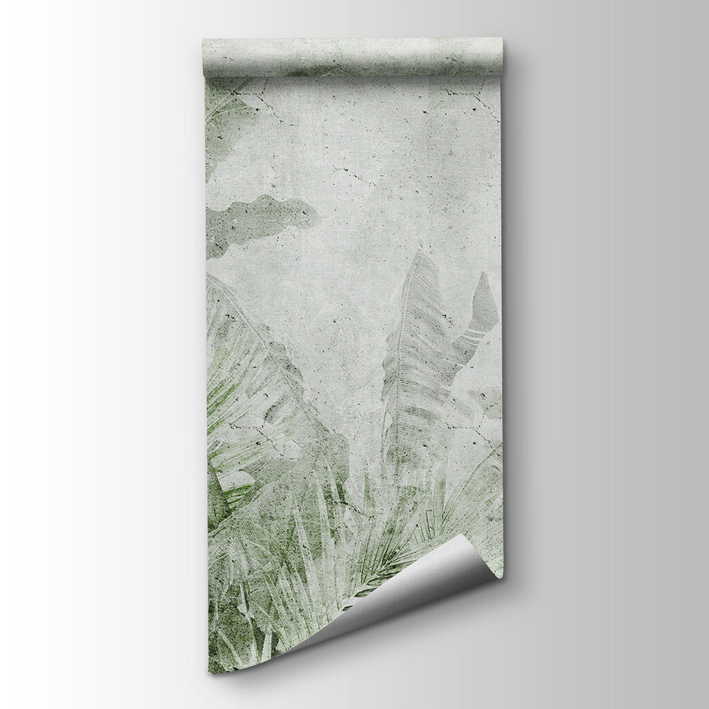 Textured leaves on a muted background