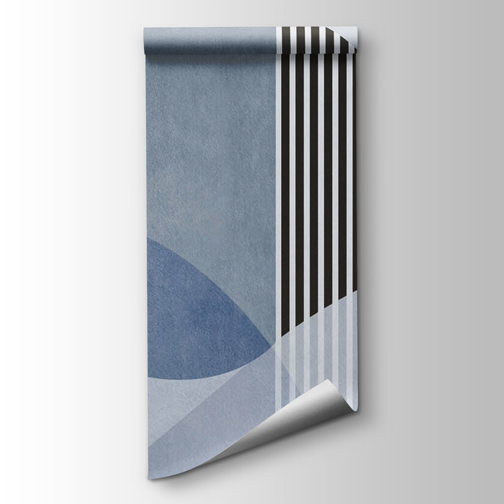 A blue and white background with black lines and circles