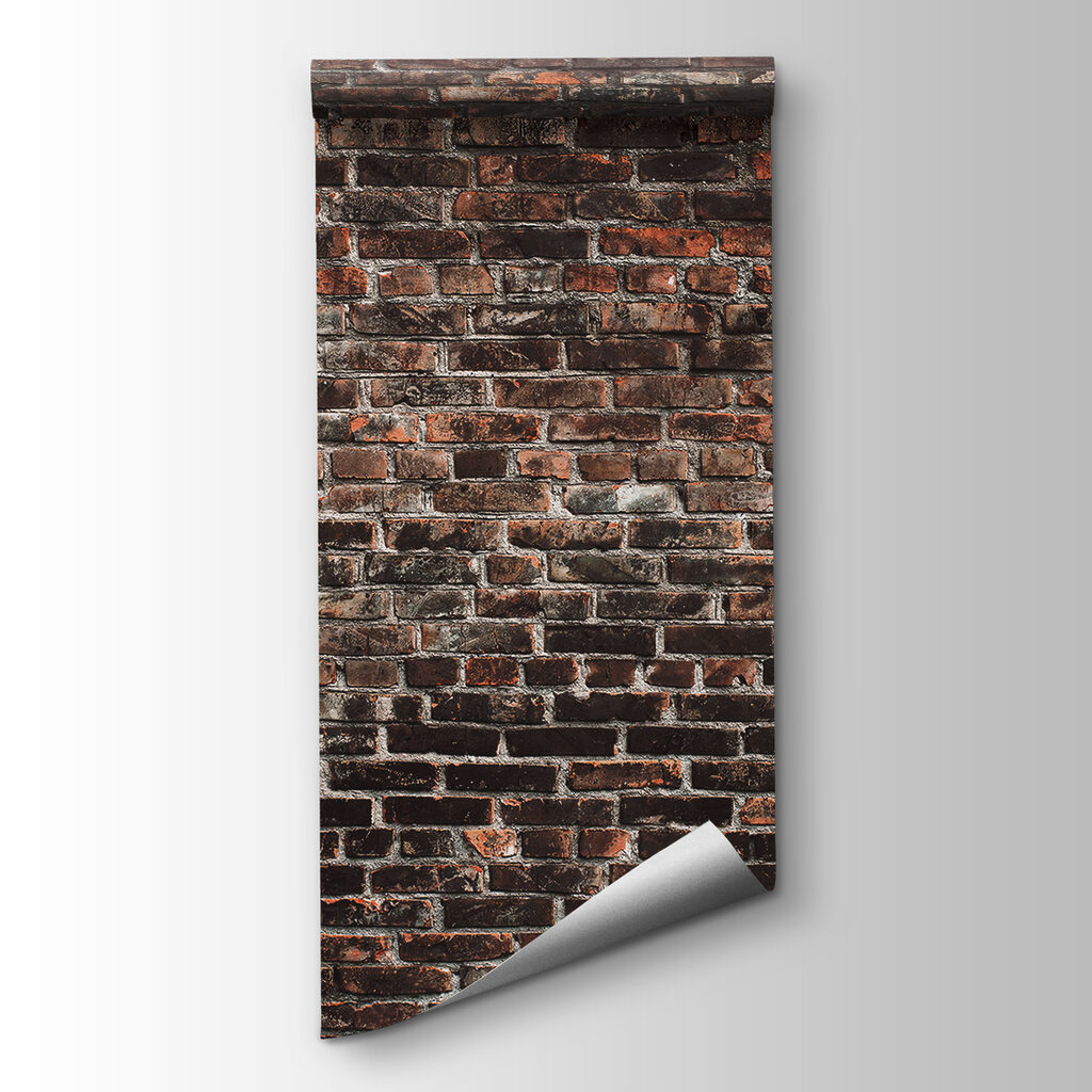 Brick wall with black and red bricks Brick wall with black and red bricks