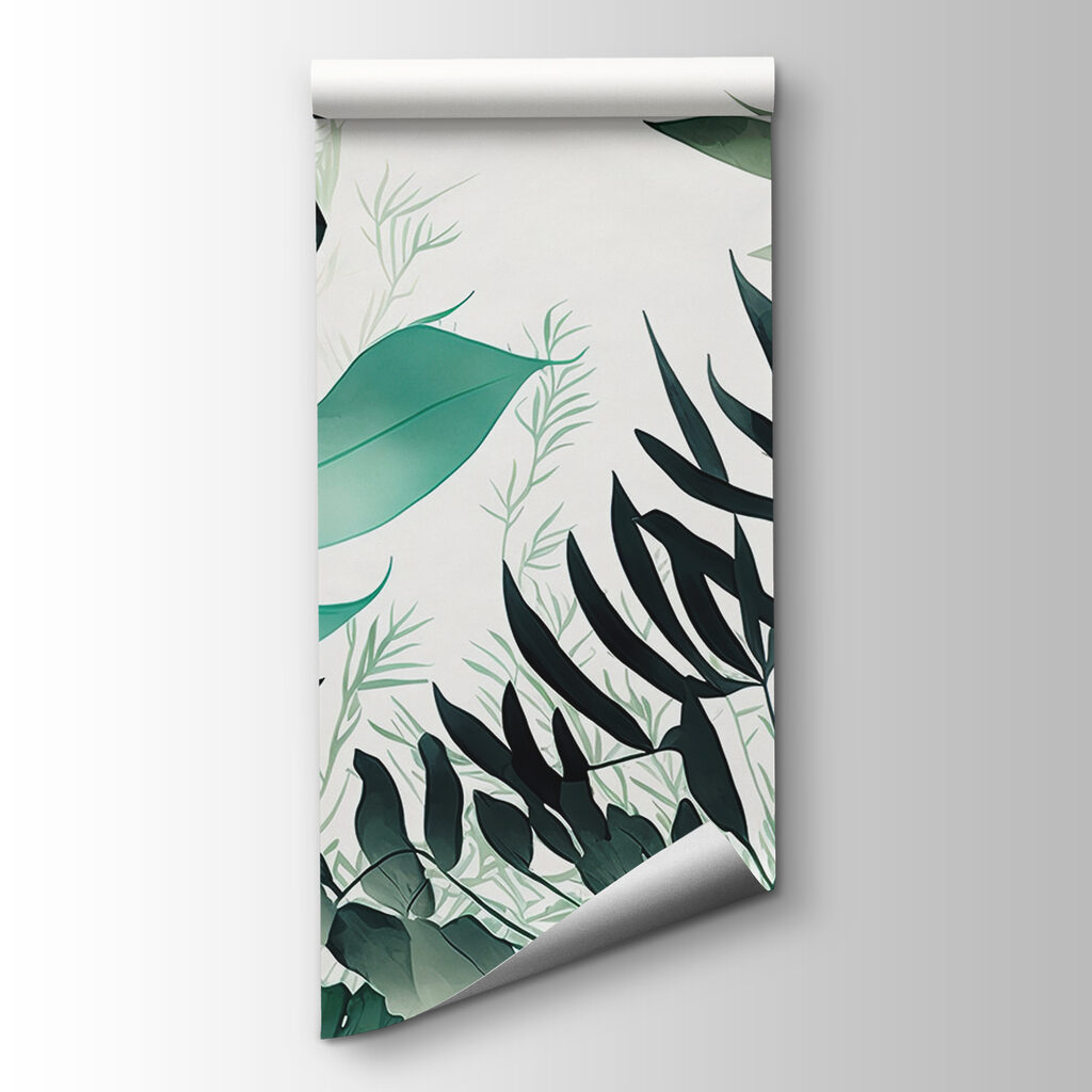 Lush green leaves in soft hues Lush green leaves in soft hues