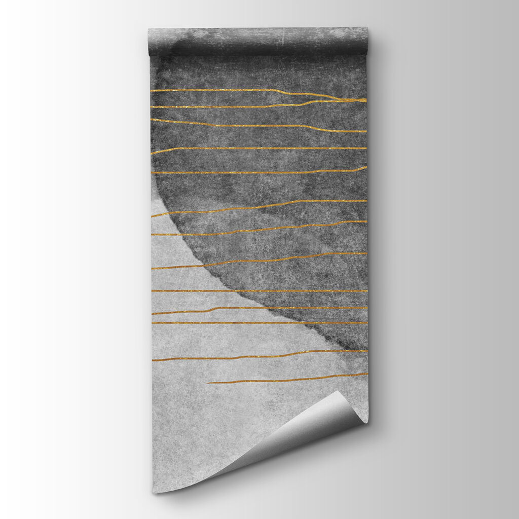 Grey and white painting with orange lines Grey and white painting with orange lines