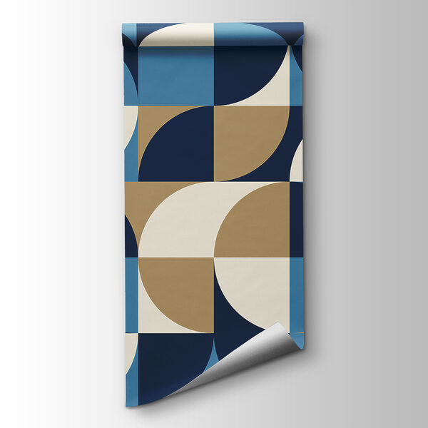 Blue and white geometric pattern