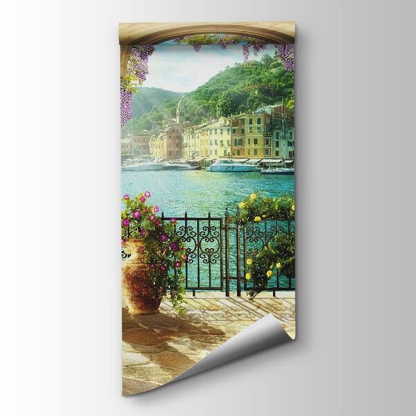 View of a city from a balcony