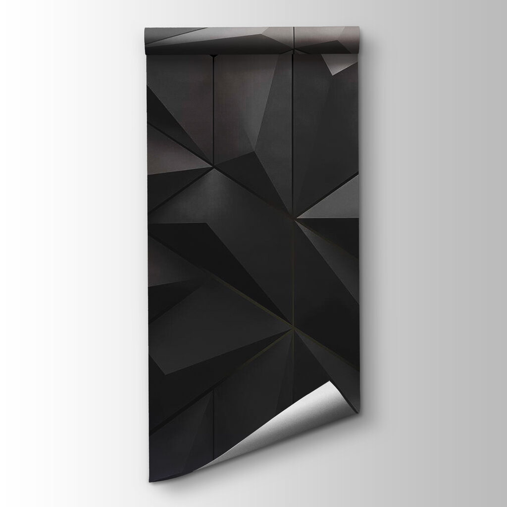 Black wall with many triangles