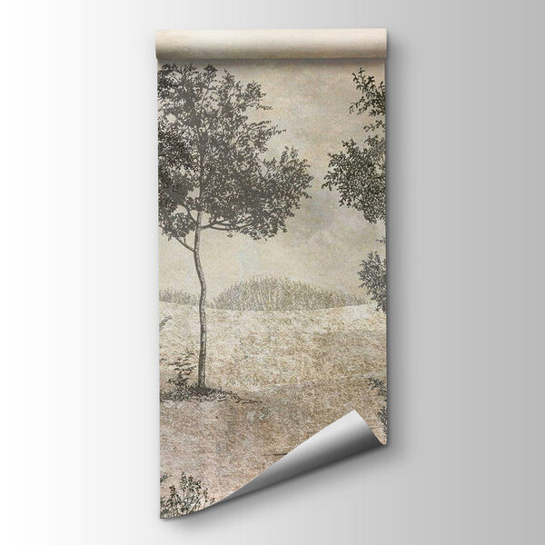 Drawing of trees in a field