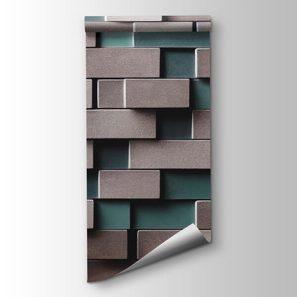 Wall of white and grey bricks Wall of white and grey bricks