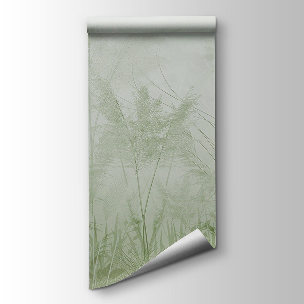 A foggy field of grass A foggy field of grass