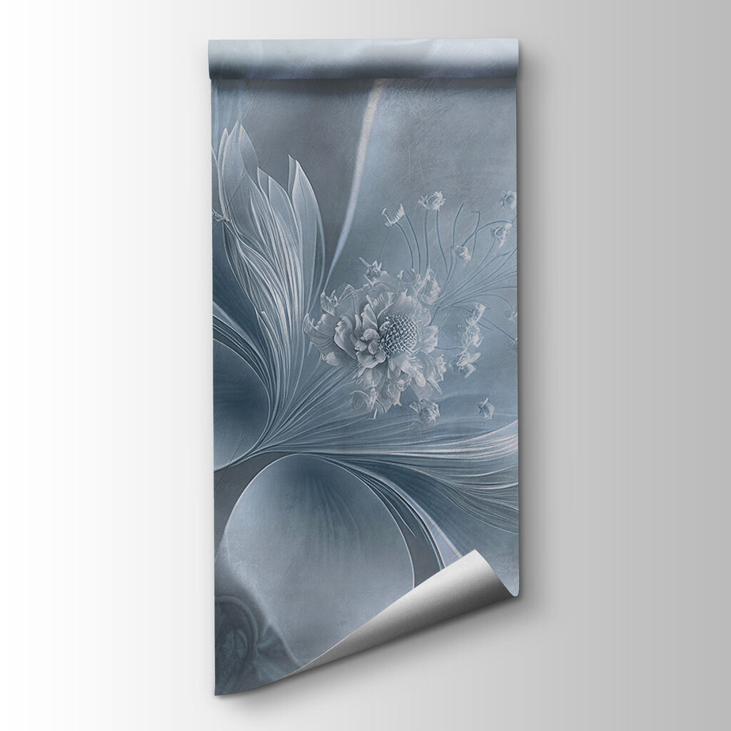 A white flower with a flower on it